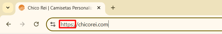 Localização do HTTPS na URL do site 