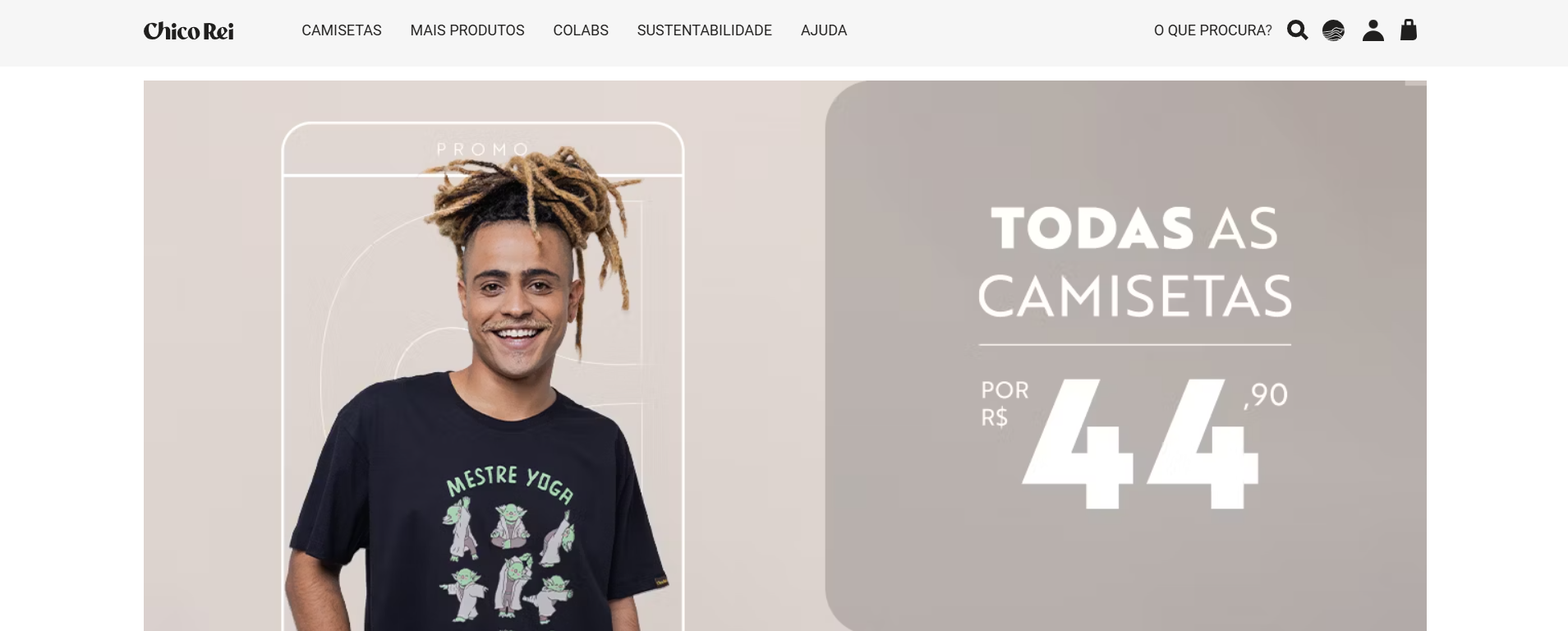 Homepage da Chico Rei