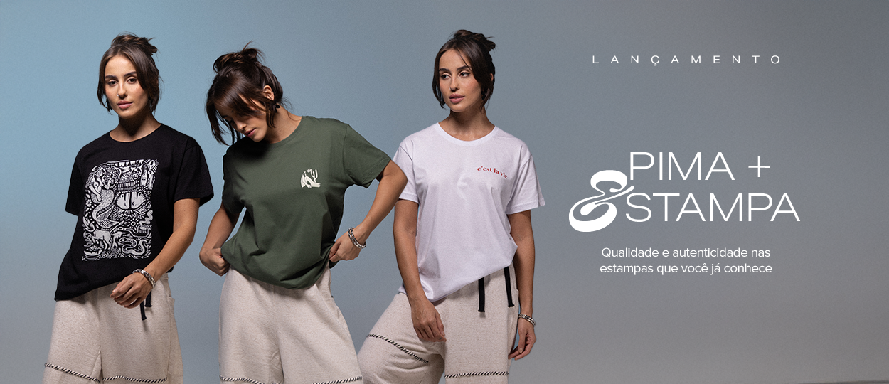 Banner algodão Pima Estampada Chico Rei