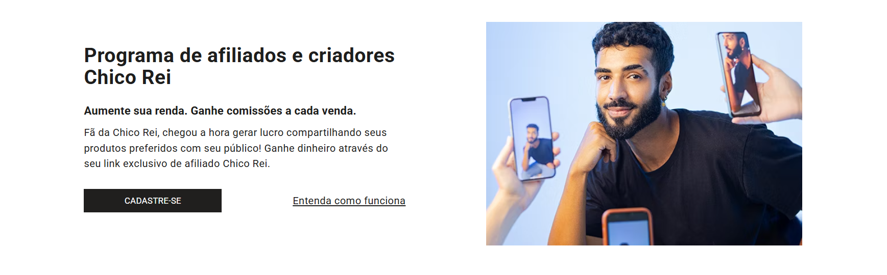 Programa de afiliados da Chico Rei