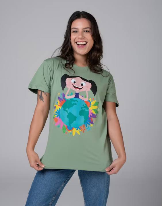 Camiseta Planeta Luna - Tamanho Adulto