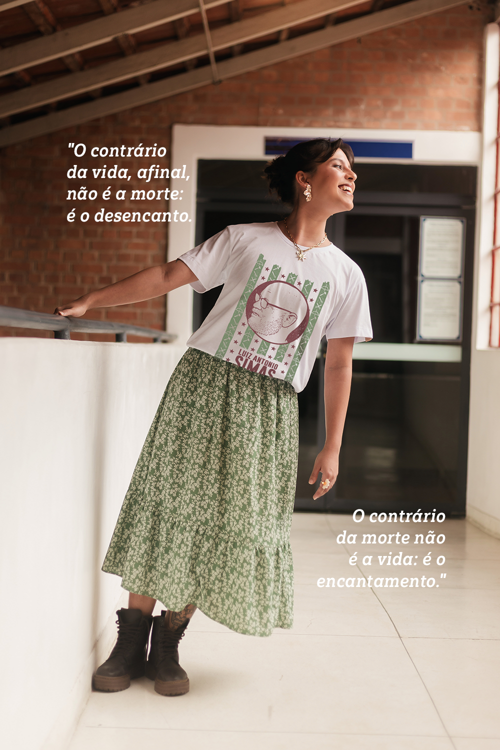 Camiseta do escritor Luiz Antonio Simas