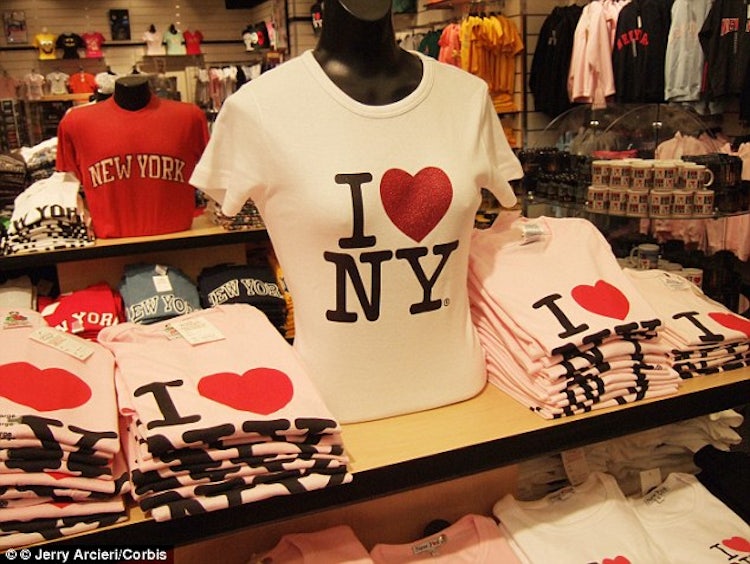 história das camisetas - i love ny