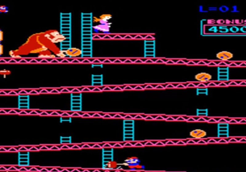 Tela do jogo Donkey Kong (1981)
