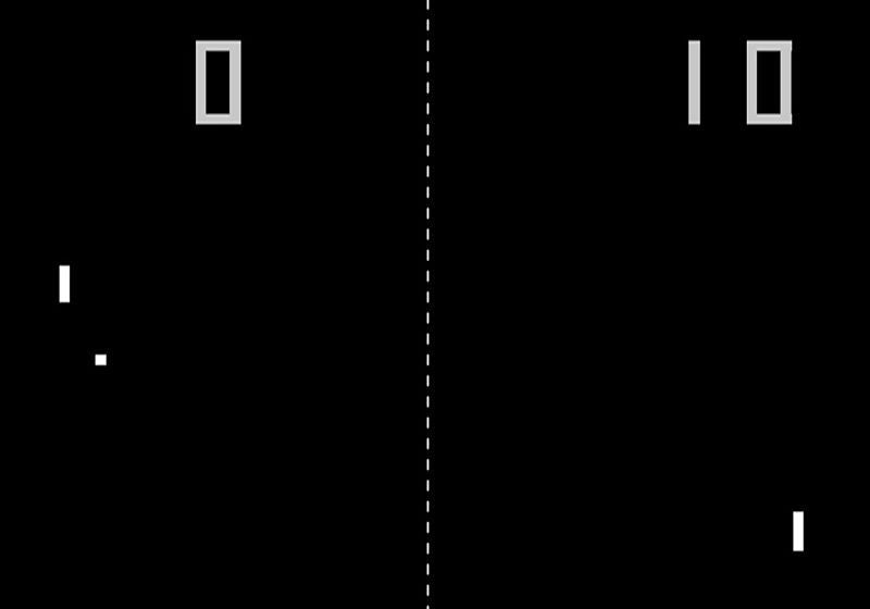Tela do jogo Pong (1972)